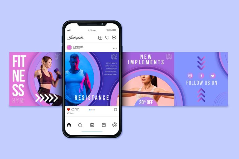 An example of an Instagram carousel post, showing how swipeable slides combine visuals, messaging, and calls to action into a single, engaging storytelling format
